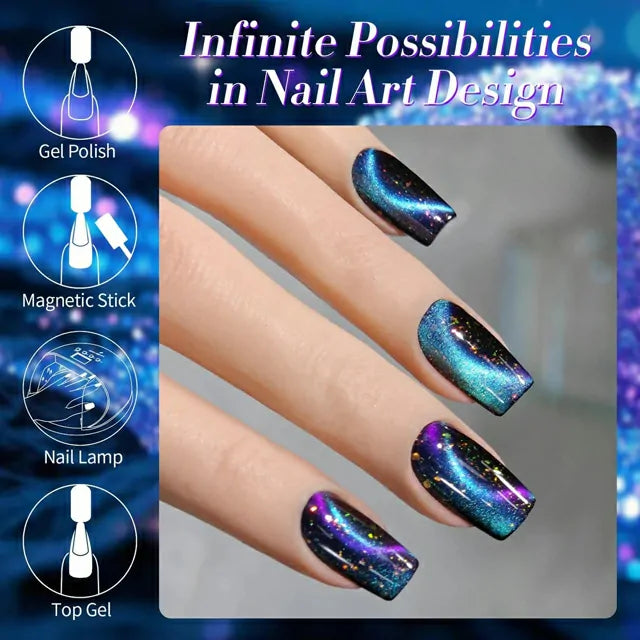 Born Pretty Blue Cat Magnetic Gel Polish â Starry Sky MY35 (10ml)