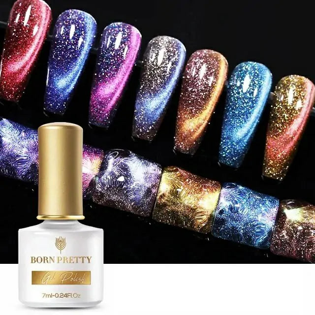 Born Pretty Colorful Flowing Spar Cat Eye Gel Polish (7ml)