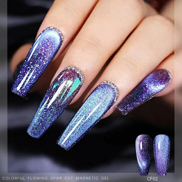 Born Pretty Colorful Flowing Spar Cat Eye Gel Polish (7ml)