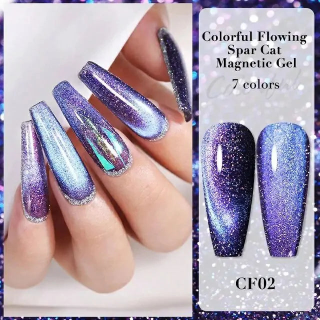 Born Pretty Colorful Flowing Spar Cat Eye Gel Polish (7ml)