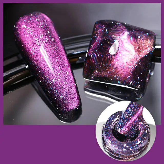 Born Pretty Colorful Flowing Spar Cat Eye Gel Polish (7ml)
