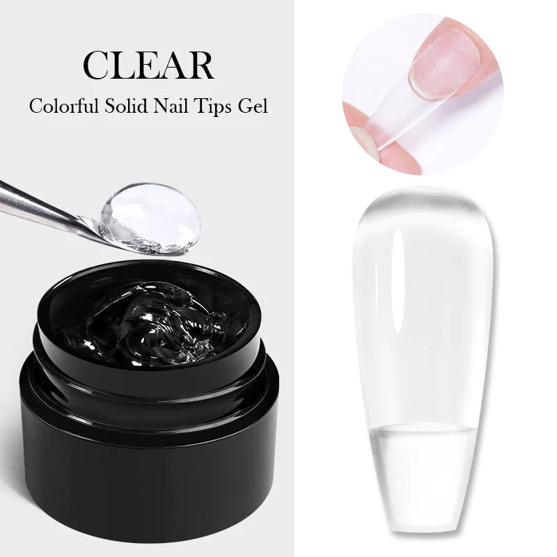 Born Pretty Colorful Solid Nail Tips Gel Clear (5gm)