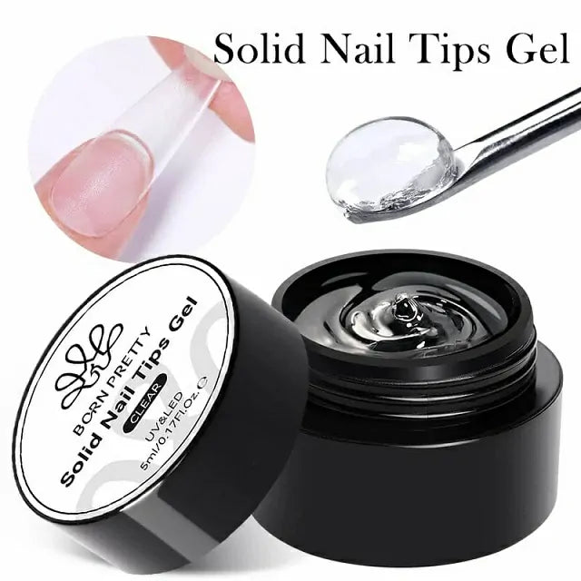 Born Pretty Colorful Solid Nail Tips Gel Clear (5gm)
