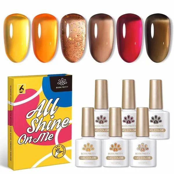 Born Pretty Crystal Amber Series Gel Polish (Set Of 6 Colors 10ml)