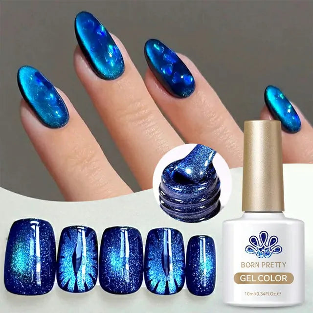 Born Pretty Crystal Cat Magnetic Gel-Blue Ore MY47 (10ml)