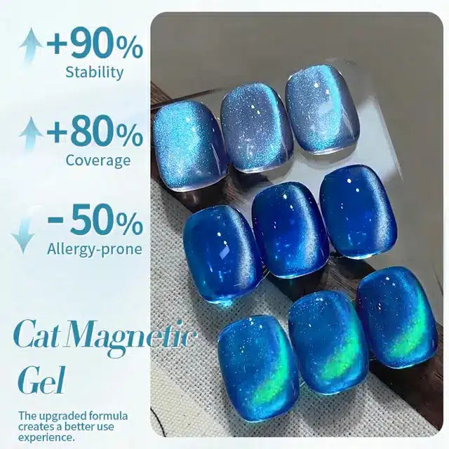 Born Pretty Crystal Cat Magnetic Gel-Blue Ore MY47 (10ml)