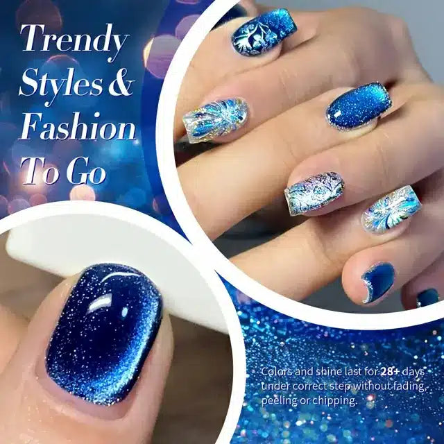 Born Pretty Crystal Cat Magnetic Gel-Blue Ore MY47 (10ml)