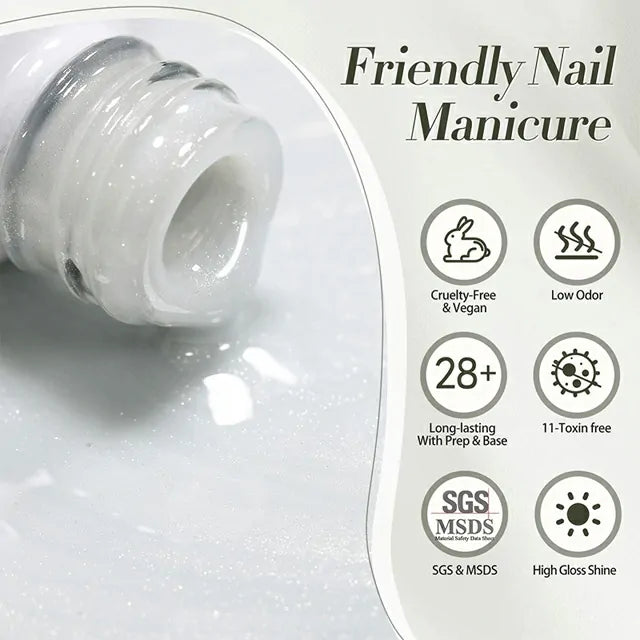 Born Pretty Crystal Cat Magnetic Gel Polish Milky Cat MY42 (10ml)