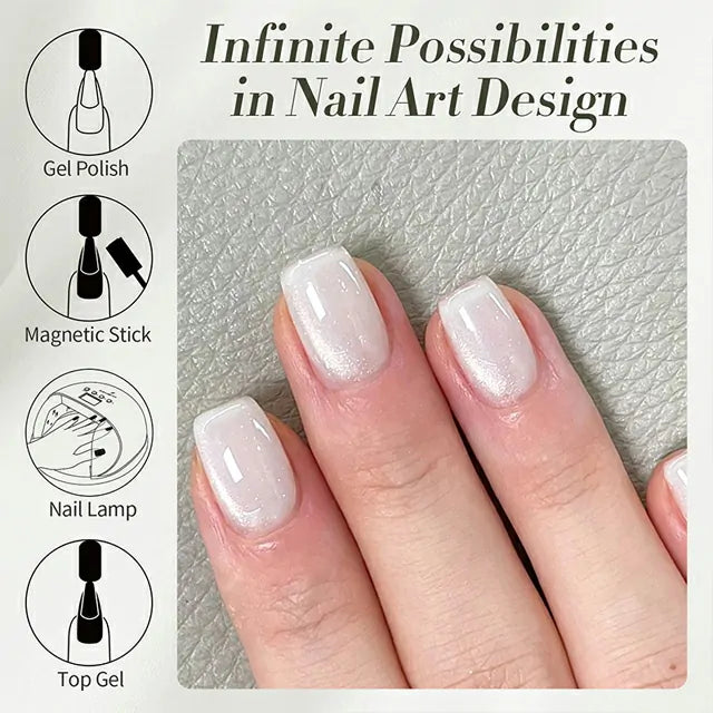 Born Pretty Crystal Cat Magnetic Gel Polish Milky Cat MY42 (10ml)