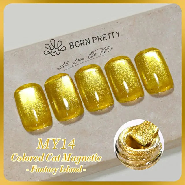 Born Pretty Fantasy Island Colored Cat Magnetic Gel Polish MY14 (10ml)