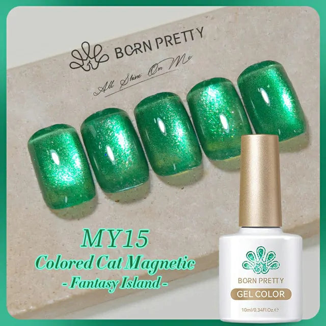 Born Pretty Fantasy Island Colored Cat Magnetic Gel Polish MY15 (10ml)