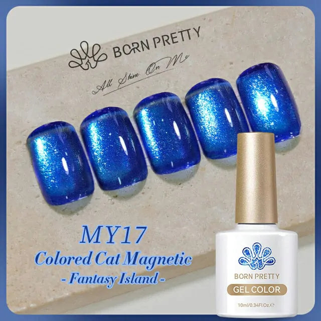 Born Pretty Fantasy Island Colored Cat Magnetic Gel Polish MY17 (10ml)