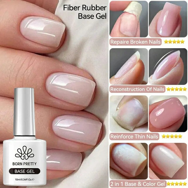 Born Pretty Fiber Rubber Base Gel Nude FB06 (10ml)