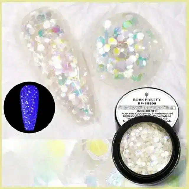 Born Pretty Glow In The Dark Glitter Sequins Gel BGS09 (5gm)