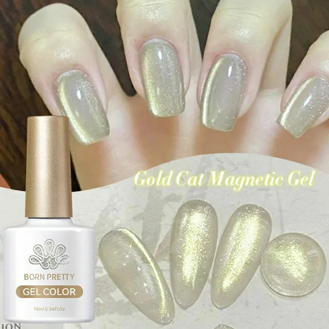Born Pretty Gold Cat Magnetic Gel Nail Polish GC01 (10ml)