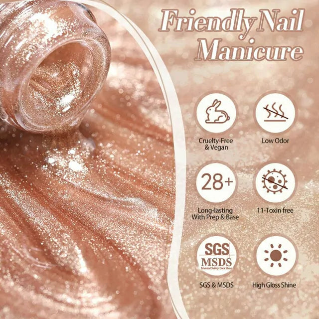 Born Pretty Gold Cat Magnetic Gel Nail Polish GC03 (10ml)