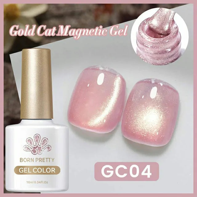 Born Pretty Gold Cat Magnetic Gel Nail Polish GC04 (10ml)