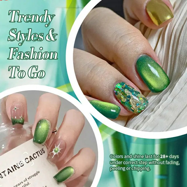 Born Pretty Green Cat Magnetic Gel Polish - Basil MY39 (10ml)