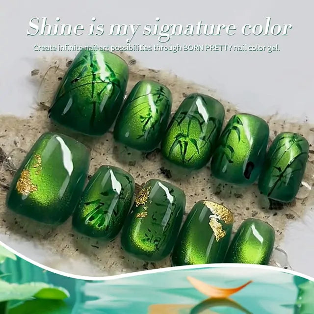 Born Pretty Green Cat Magnetic Gel Polish - Basil MY39 (10ml)