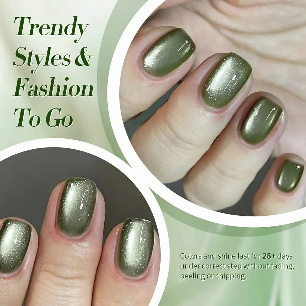 Born Pretty Green Cat Magnetic Gel Polish Dark - Emerald MY41 (10ml)