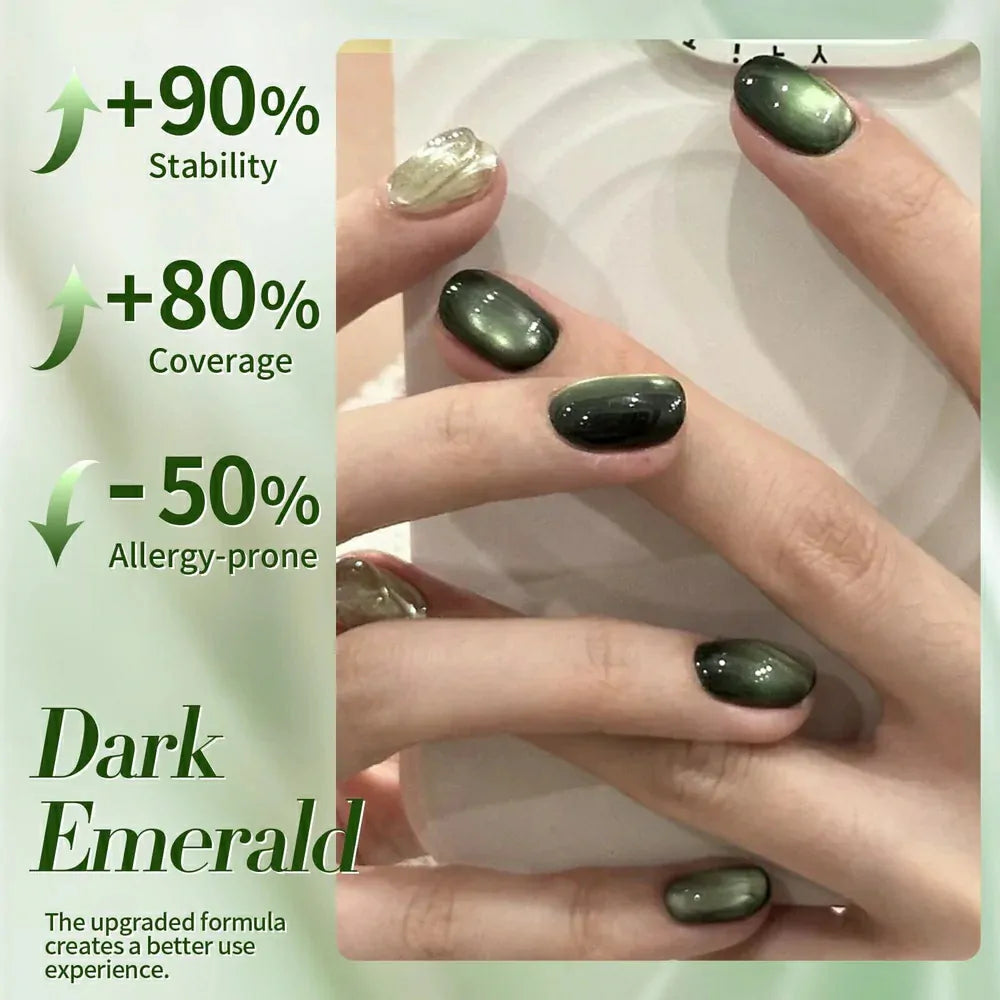 Born Pretty Green Cat Magnetic Gel Polish Dark - Emerald MY41 (10ml)