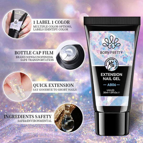 Born Pretty Jelly Nude Nail Extension Poly Gel AB19 (30ml)