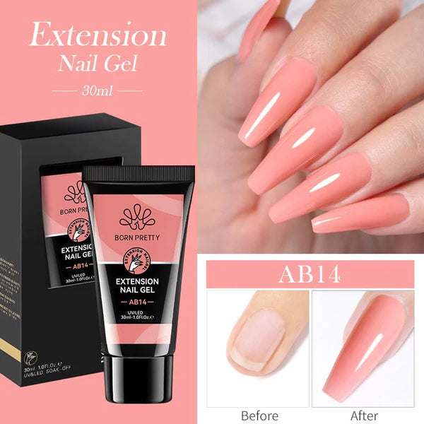 Born Pretty Jelly Nude Nail Extension Poly Gel AB14 (30ml)
