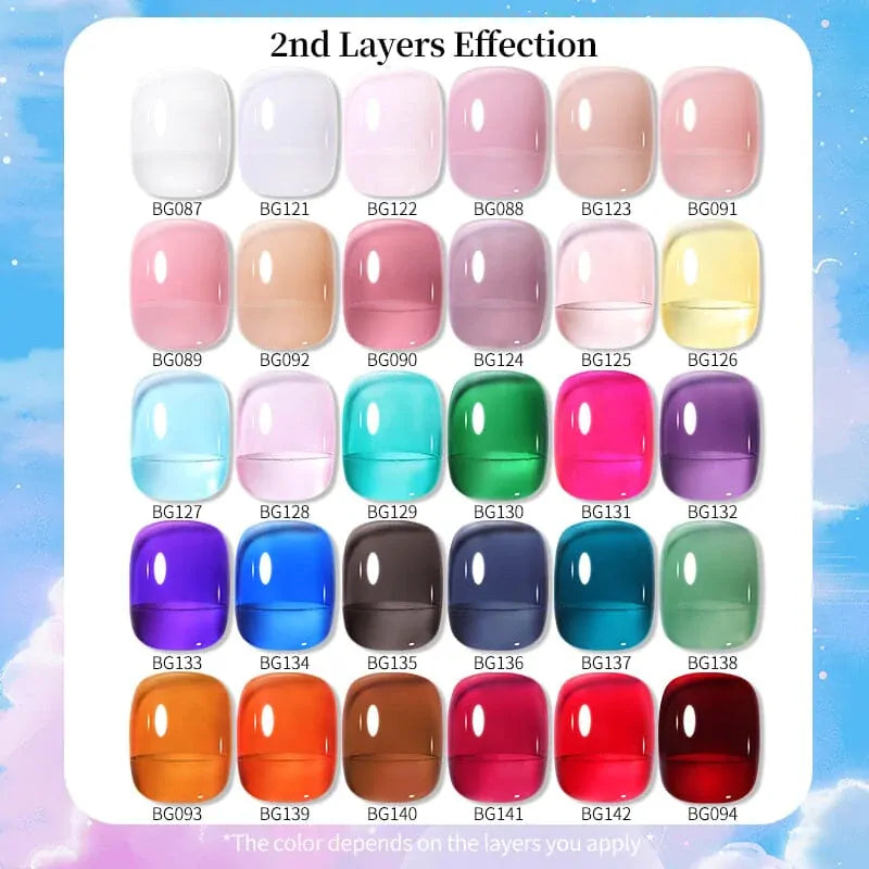 Born Pretty Jelly Nude Translucent Gel Nail Polish BG088 (15ml)