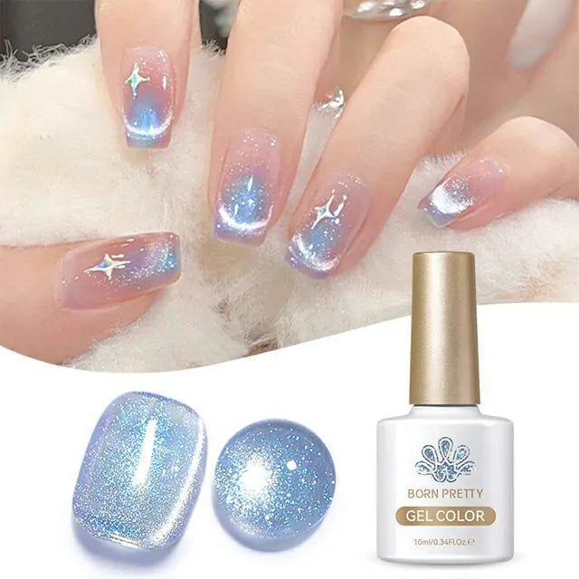 Born Pretty Light Blue Cat Magnetic Gel Polish - Glacier MY37 (10ml)