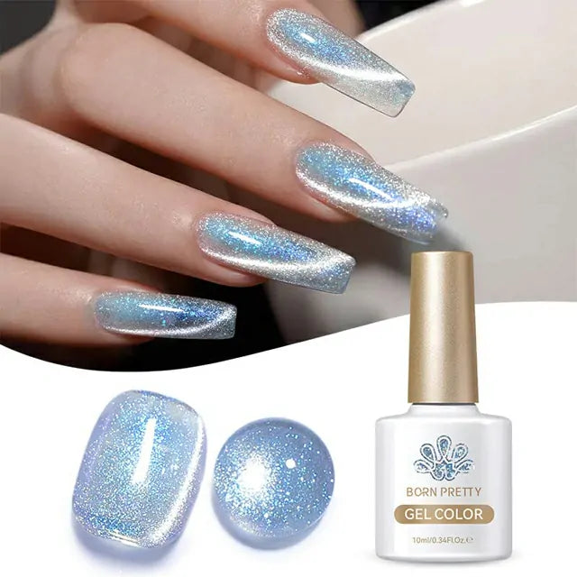 Born Pretty Light Blue Cat Magnetic Gel Polish - Glacier MY37 (10ml)