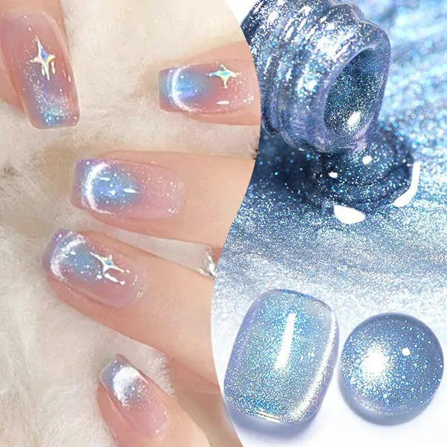 Born Pretty Light Blue Cat Magnetic Gel Polish - Glacier MY37 (10ml)