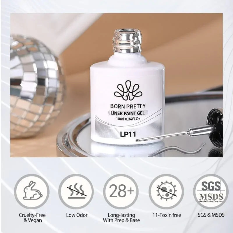 Born Pretty Liner Paint Gel Yellow LP04 (10ml)