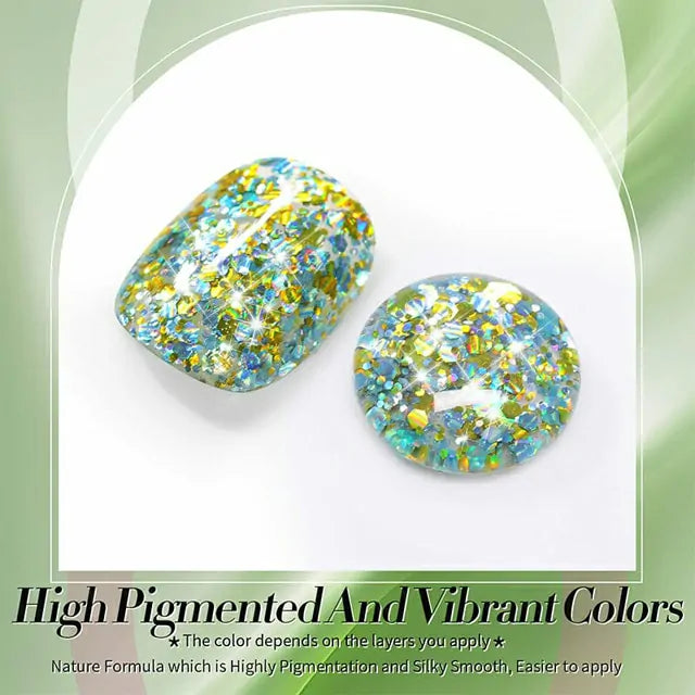 Born Pretty Multicolor Sequins Glitter Gel Polish Hummingbird SG02 (10ml)