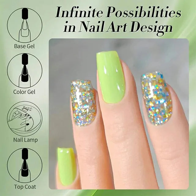 Born Pretty Multicolor Sequins Glitter Gel Polish Hummingbird SG02 (10ml)