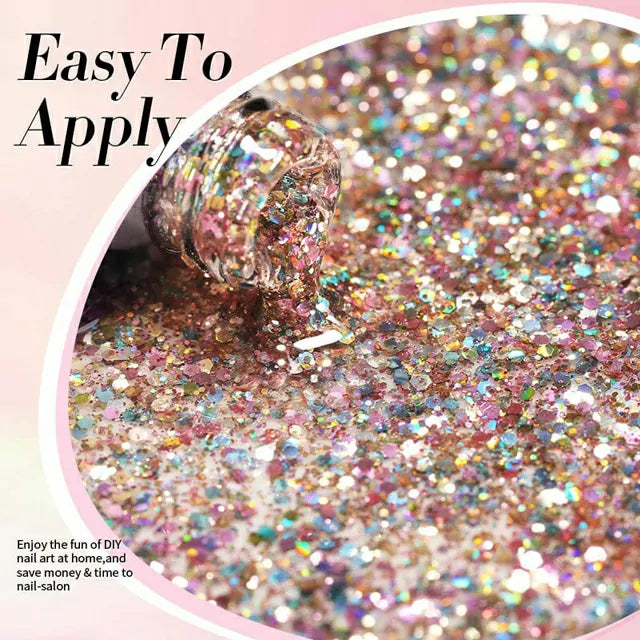 Born Pretty Multicolor Sequins Glitter Gel Polish Rainbow Island SG04 (10ml)