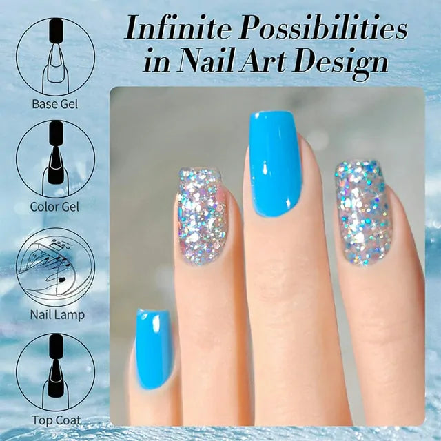 Born Pretty Multicolor Sequins Glitter Gel Polish Stained Glass SG03 (10ml)