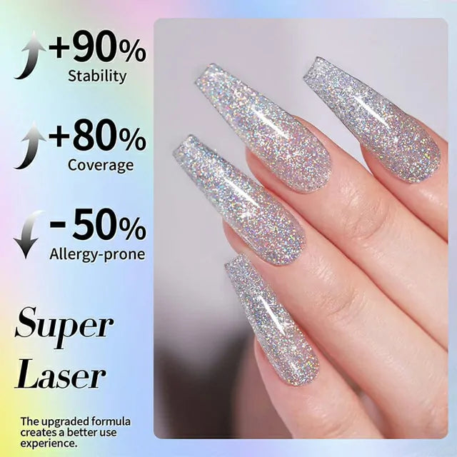 Born Pretty Multicolor Shinny Glitter Gel Polish Super Laser LS01 (10ml)