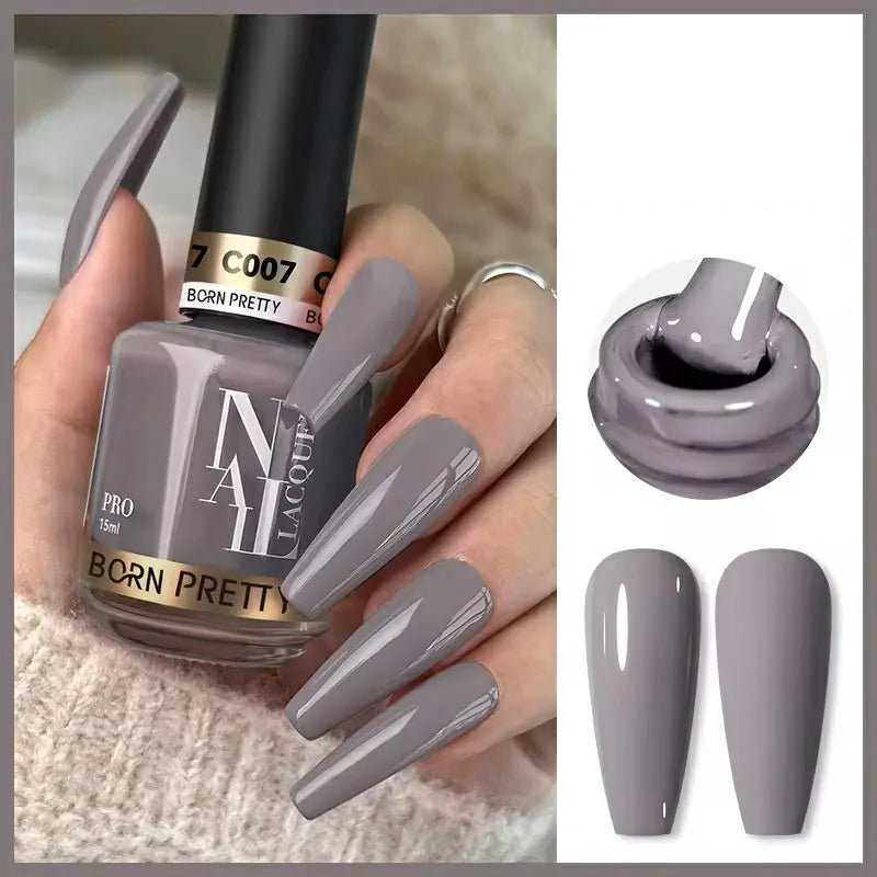 Born Pretty Nail Lacquer (15ml) Taupe Grey
