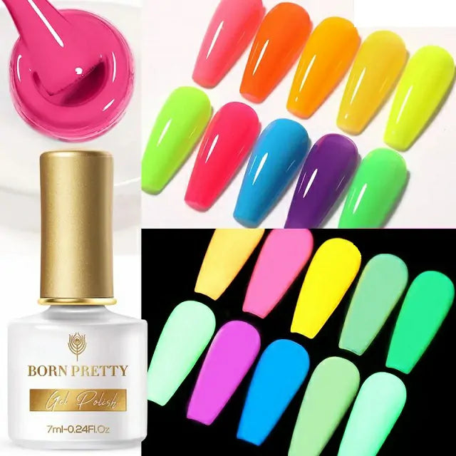 Born Pretty Neon Luminous Glow In The Dark Gel Nail Polish (7ml)