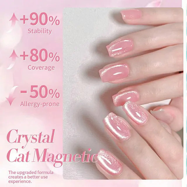 Born Pretty Pink Cat Magnetic Gel Polish - Myrtle MY40 (10ml)