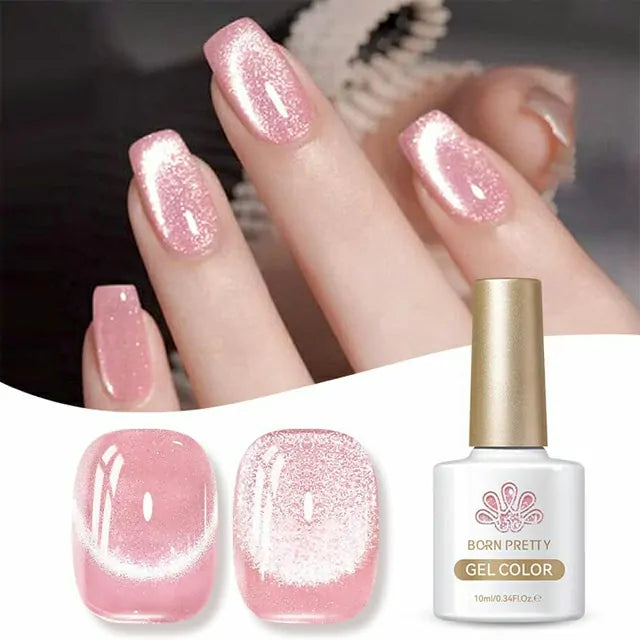 Born Pretty Pink Cat Magnetic Gel Polish - Myrtle MY40 (10ml)