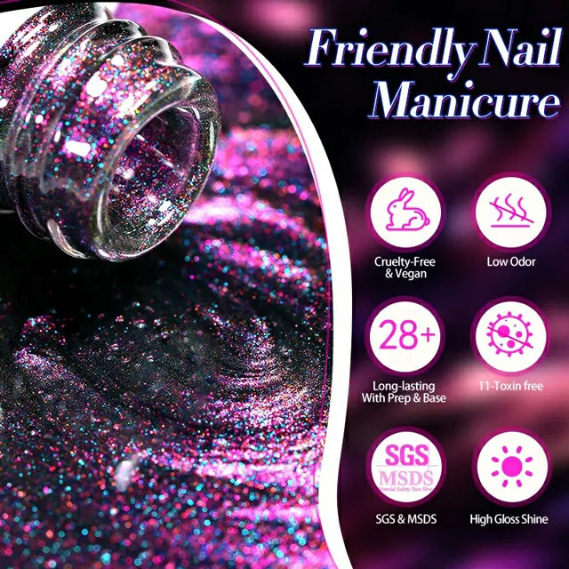 Born Pretty Polaris 9D Cat Magnetic Nail Gel Polish MY33 (10ml)