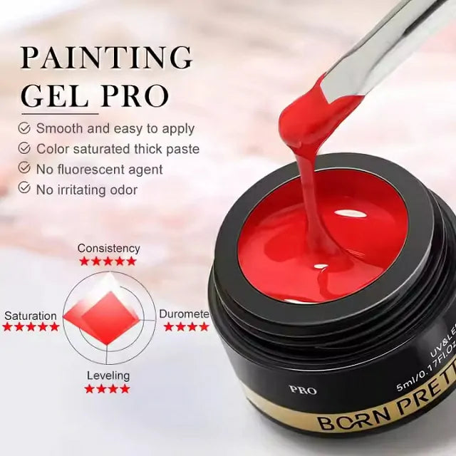 Born Pretty Pro Painting Gel (12 Colors)