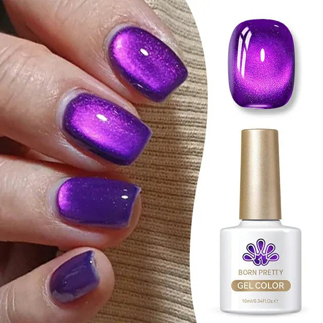 Born Pretty Purple Cat Magnetic Gel Polish Blackish Purple MY43 (10ml)