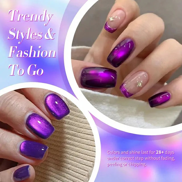 Born Pretty Purple Cat Magnetic Gel Polish Blackish Purple MY43 (10ml)