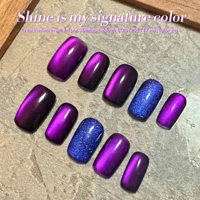 Born Pretty Purple Cat Magnetic Gel Polish Blackish Purple MY43 (10ml)
