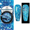 Born Pretty Aurora Blue Reflective Sequins Glitter Gel RS10 (5gm)