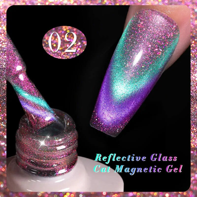 Born Pretty Reflective Glass Cat Magnetic Gel Polish RG02 (10ml)