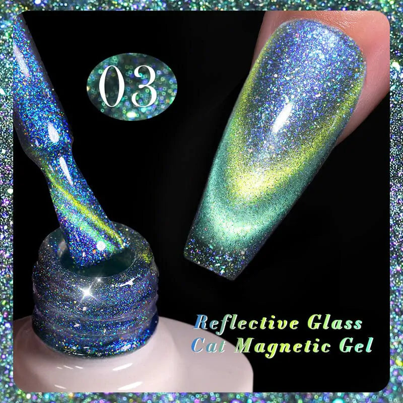 Born Pretty Reflective Glass Cat Magnetic Gel Polish RG03 (10ml)