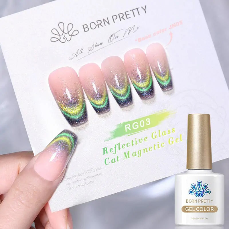 Born Pretty Reflective Glass Cat Magnetic Gel Polish RG03 (10ml)
